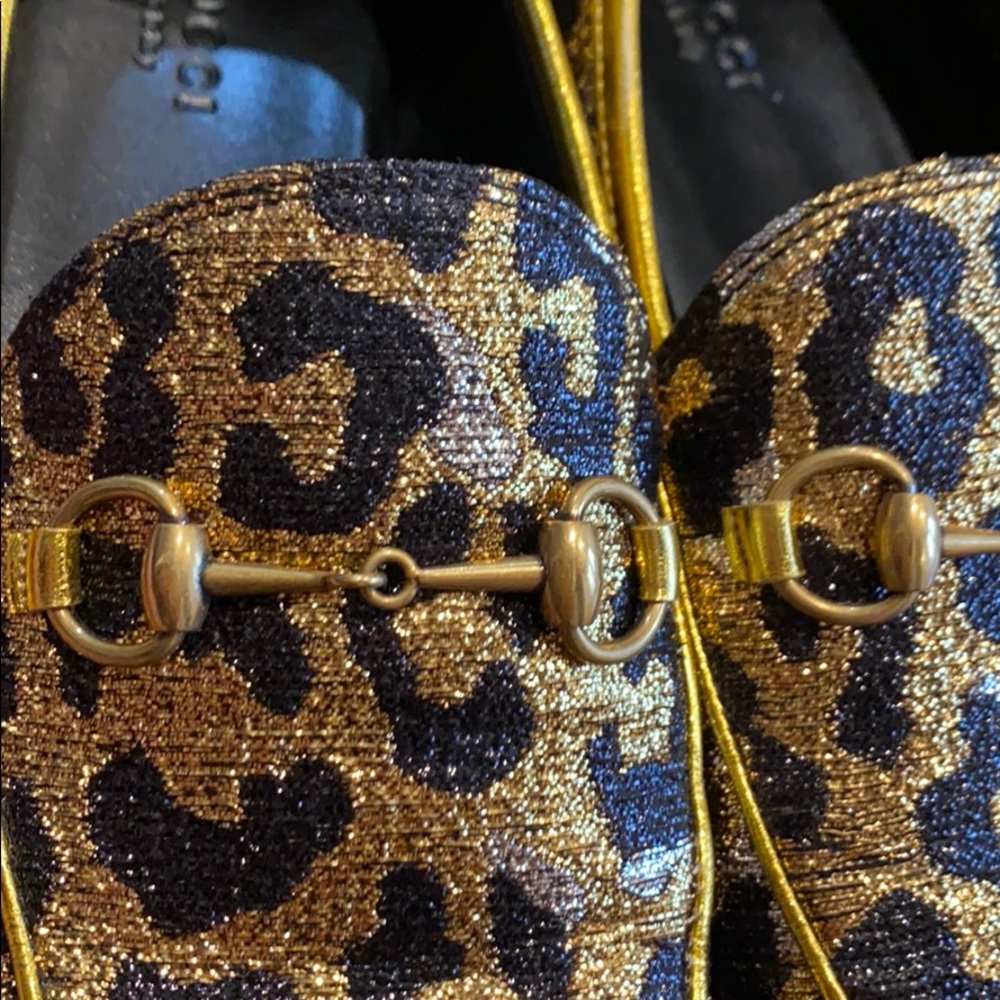 Gucci brocade leopard loafers. Amazing condition! - Picture 8 of 9